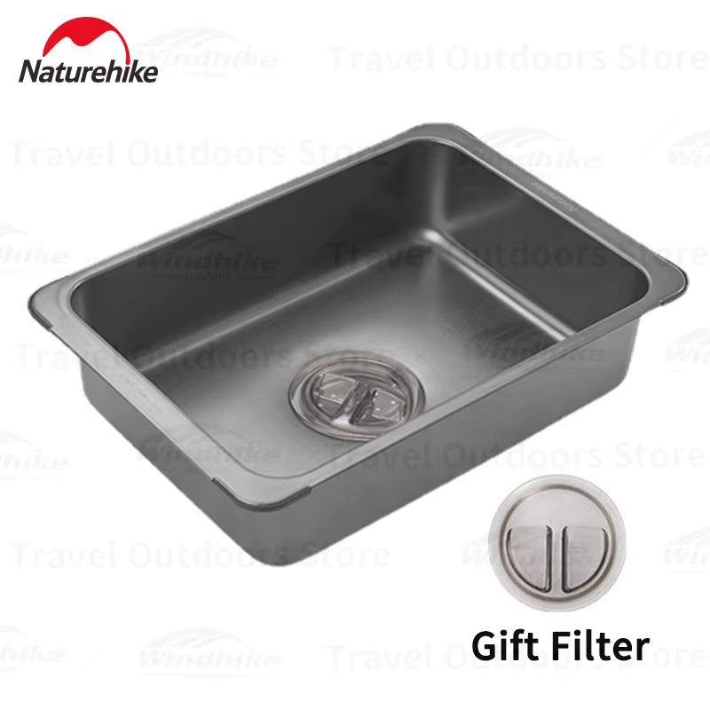 Outdoor Camping Kitchen With Sink - Naturehike Washing Sink Stainless Steel Outdoor