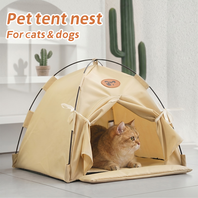 Outdoor Camping Dog Fence - Pet Tent Bed for Cats &