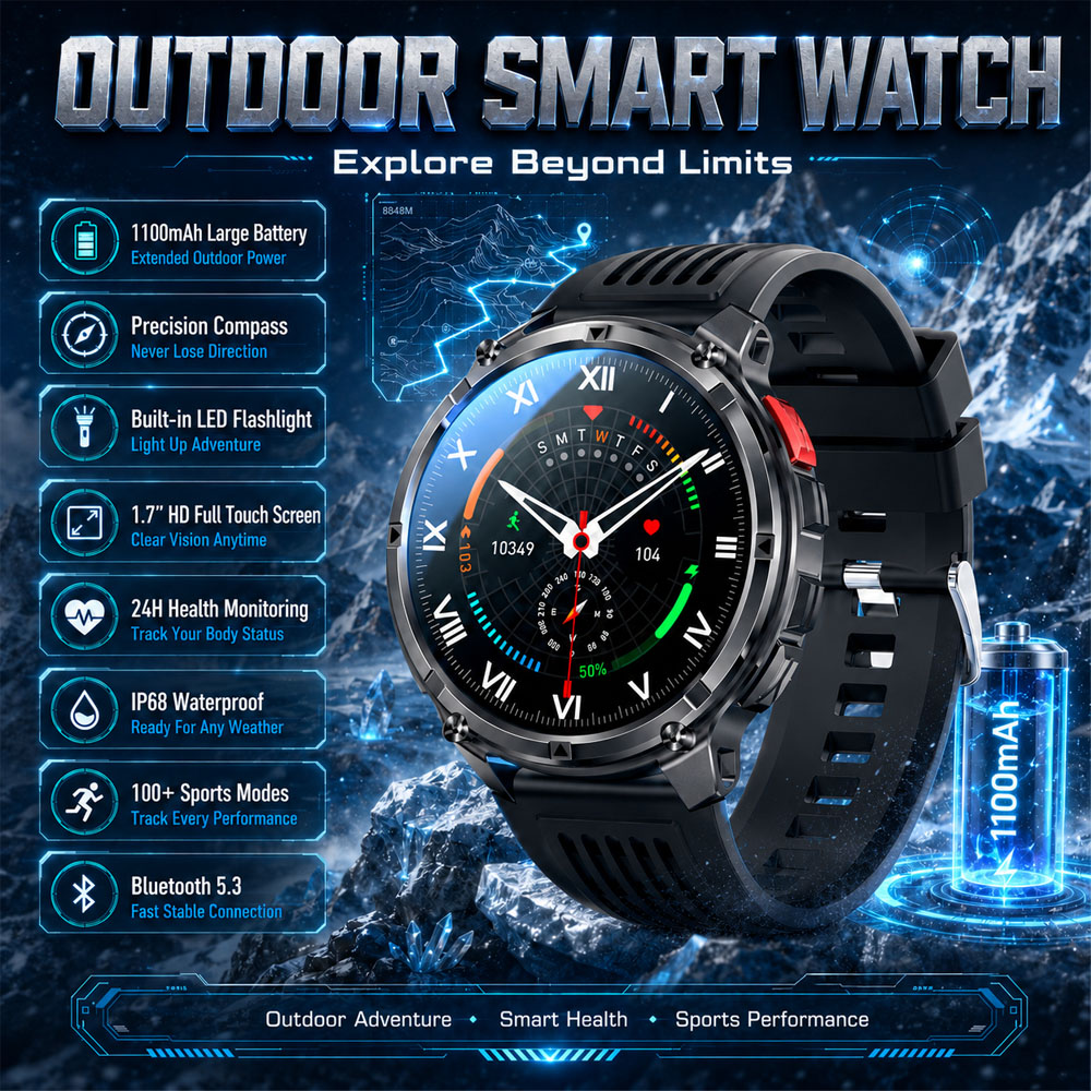 Outdoor Camping Japan - 2026 New YAOCX AMOLED Smartwatch Men