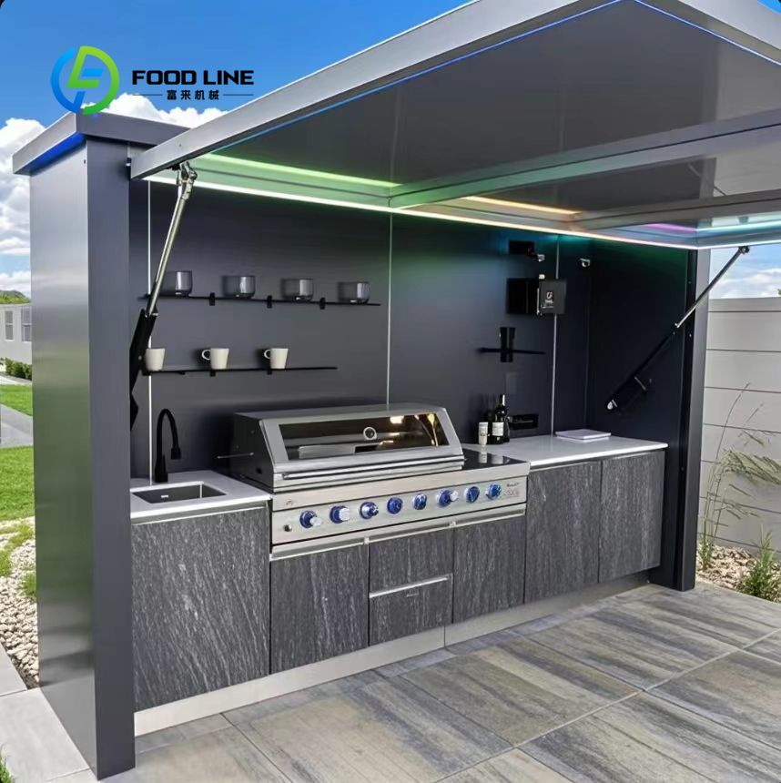 Outdoor Camping Kitchen With Sink - Customized Portable Outdoor Kitchen Cart with
