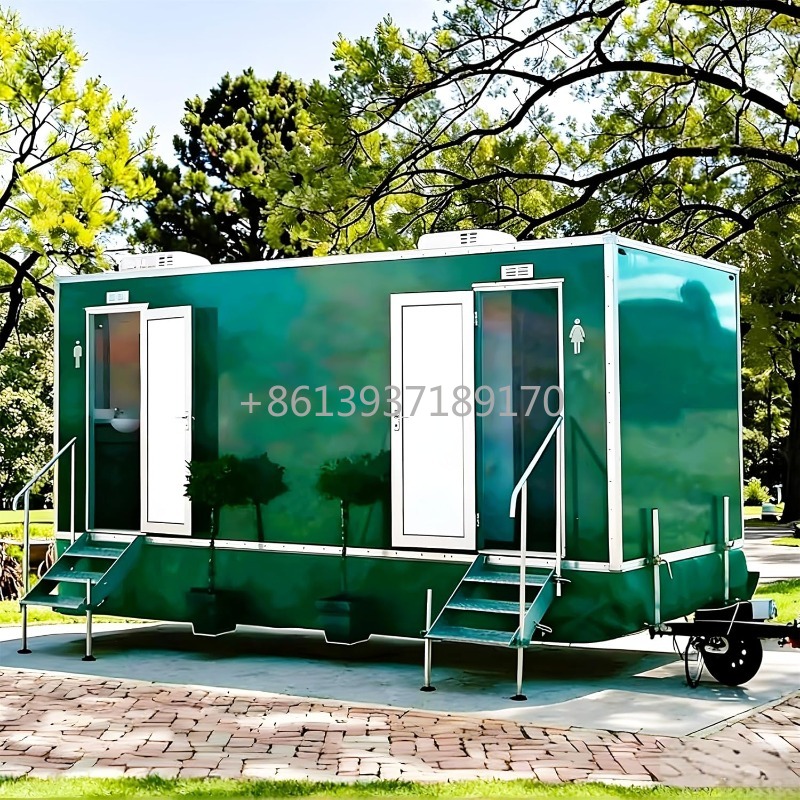 Mobile Toilet Trailer with Bas - Outdoor Camping Toilet ulasan dan harga