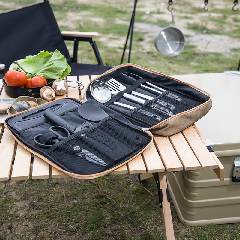 8pcs Camping Kitchen Cookware  - Outdoor Camping Kitchen With Sink ulasan dan harga