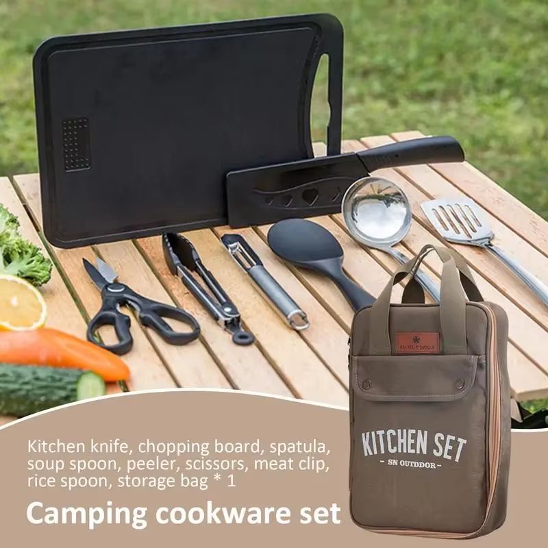 8pcs Camping Kitchen Cookware  - Outdoor Camping Kitchen With Sink ulasan dan harga
