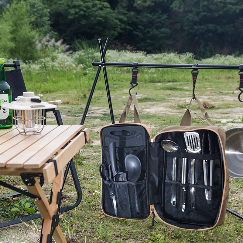 8pcs Camping Kitchen Cookware  - Outdoor Camping Kitchen With Sink ulasan dan harga