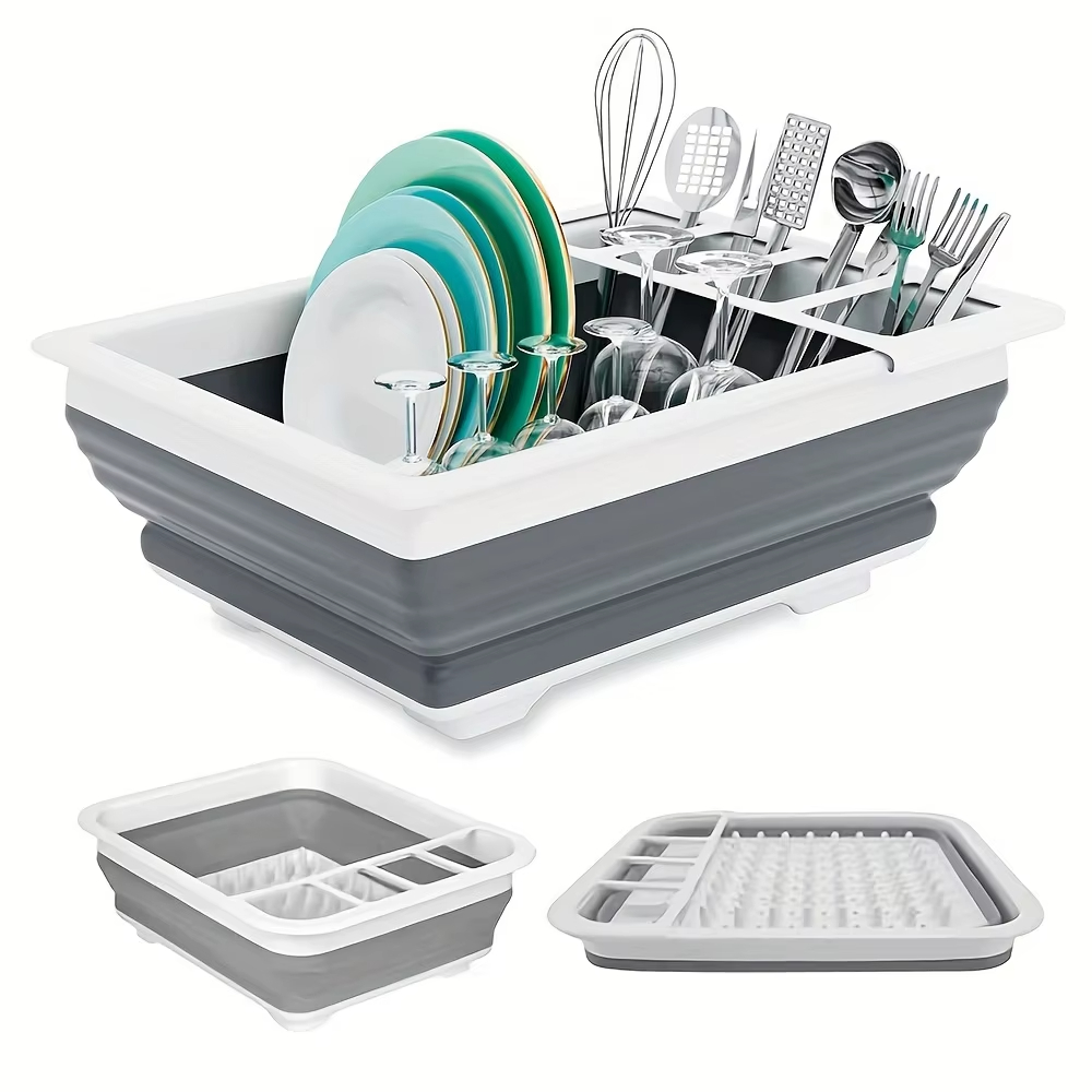 Collapsible Dish Drying Rack w - Outdoor Camping Van ulasan dan harga
