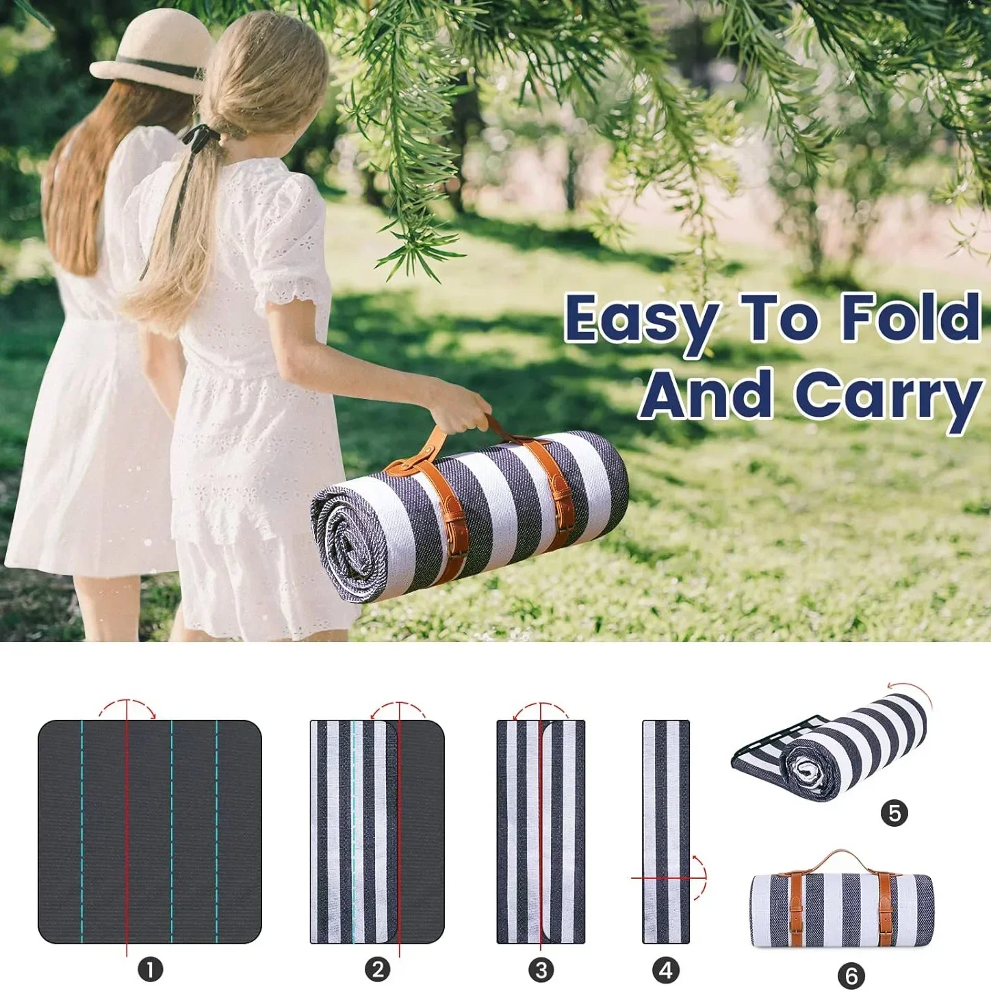 Waterproof picnic blanket, lar - Outdoor Camping Mats Large ulasan dan harga