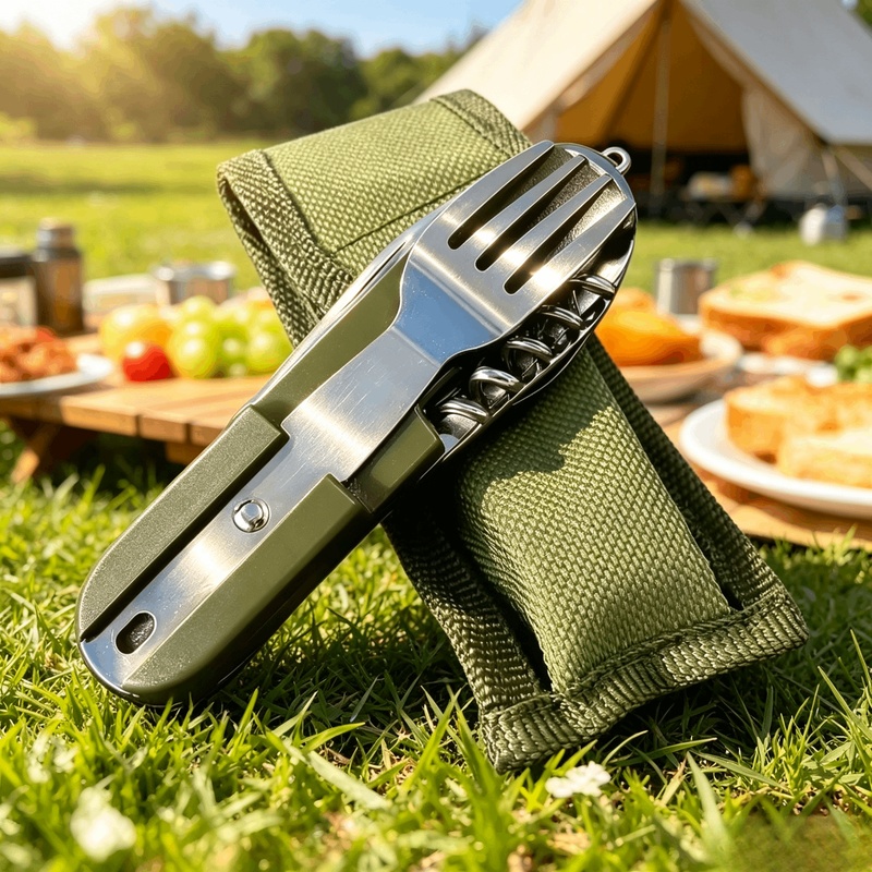 Stainless Steel 7 in 1 Camping - Outdoor Camping Dining Set ulasan dan harga