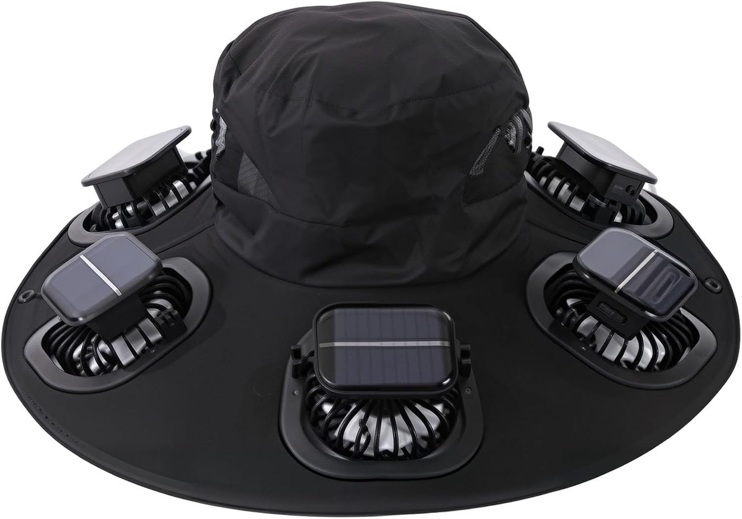 Hot 6 Fans Solar Fan Hat Breat - Outdoor Camping Hat ulasan dan harga