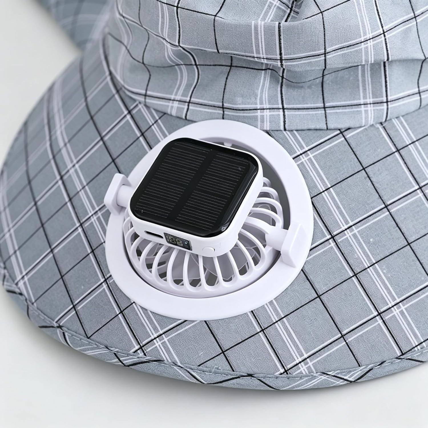 1PC Solar Power Neck Guard Fan - Outdoor Camping Hat ulasan dan harga