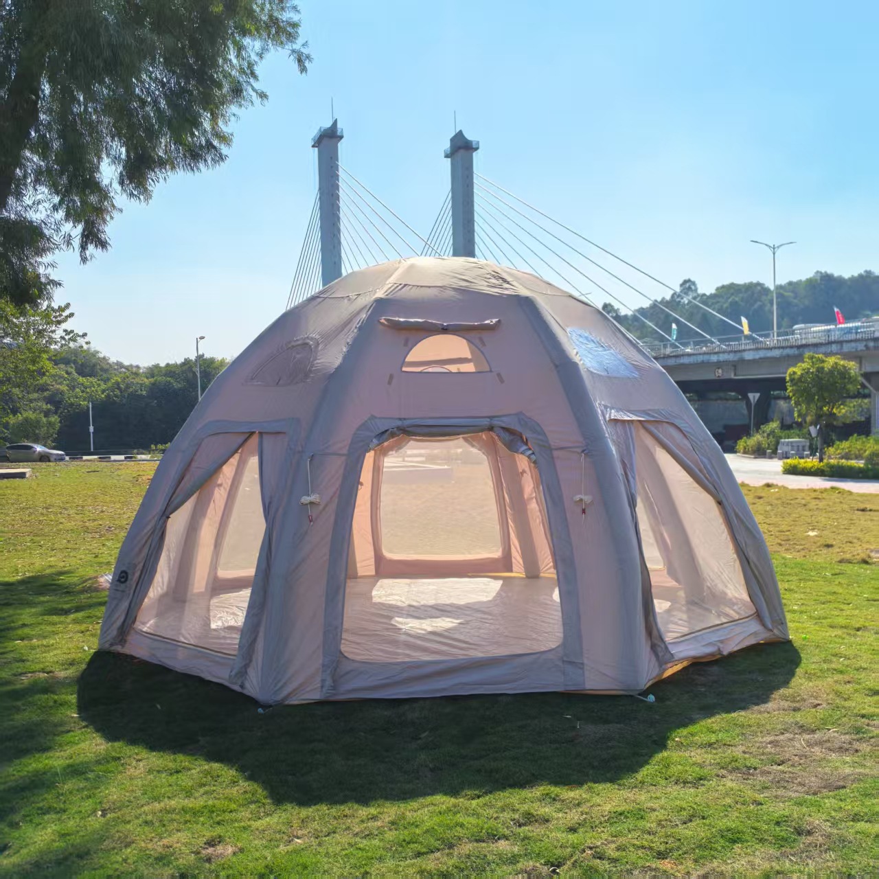 4m 5m Automatic Large Inflatab - Outdoor Inflatable Camping Tent With Air Pump ulasan dan harga