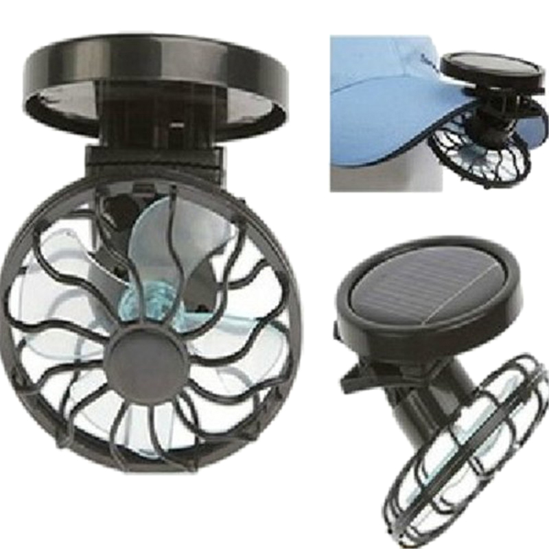 Portable Mini Solar Clip Fan S - Outdoor Camping Hat ulasan dan harga