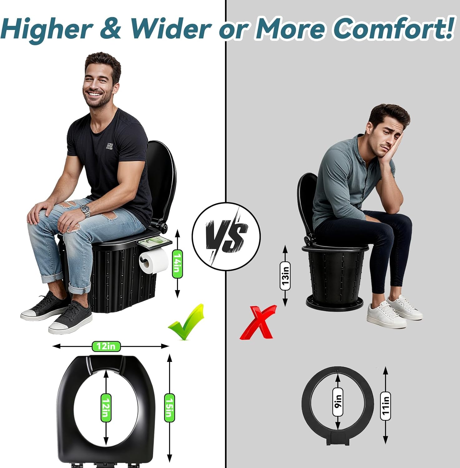 Portable Folding Toilet, Trave - Outdoor Camping Van ulasan dan harga
