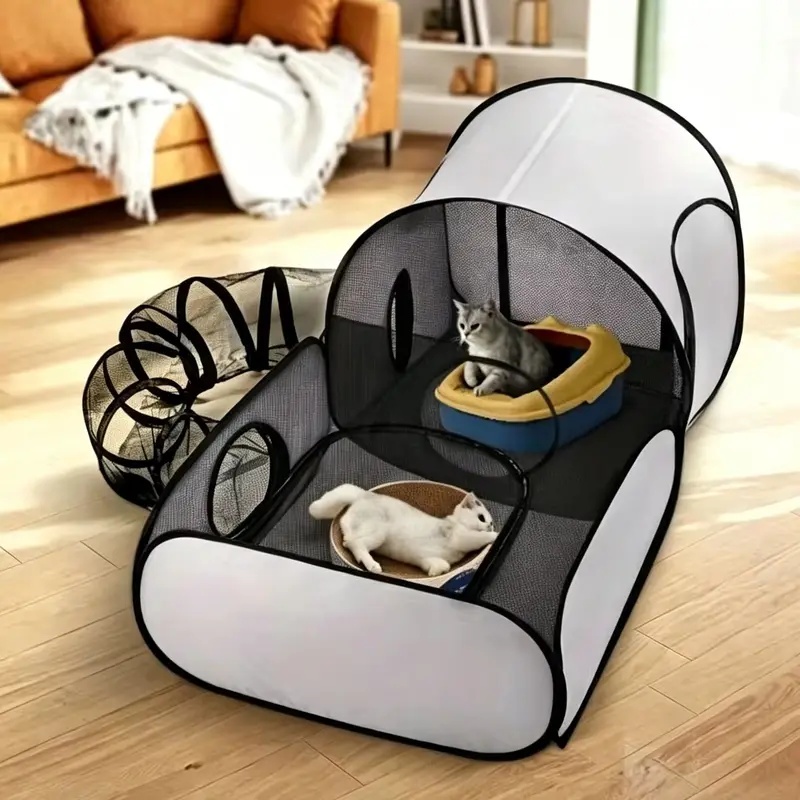 Foldable Cat Tent Tunnel Playp - Outdoor Camping Dog Fence ulasan dan harga