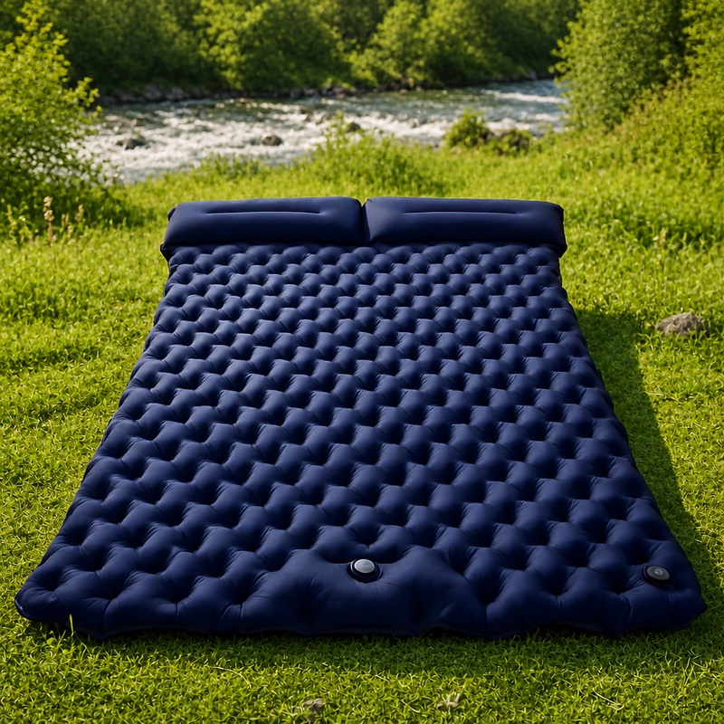 Lightweight Double Air Mattres - Outdoor Inflatable Camping Tent With Air Pump ulasan dan harga