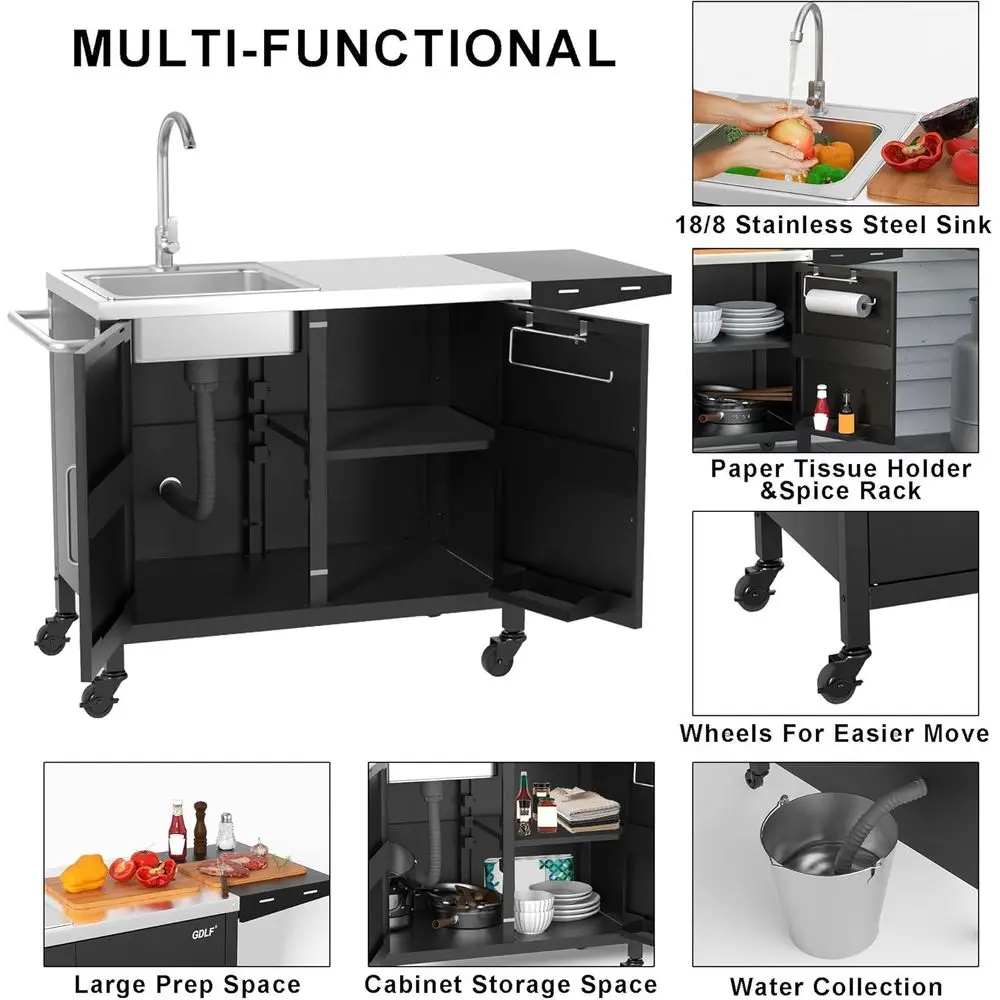 Outdoor Kitchen Island with St - Outdoor Camping Kitchen With Sink ulasan dan harga