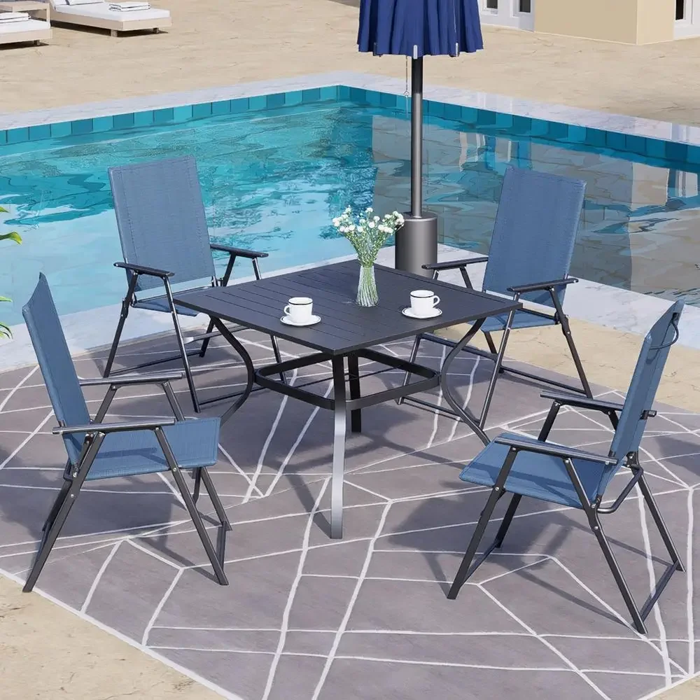4-Piece Patio Dining Set with  - Outdoor Camping Dining Set ulasan dan harga