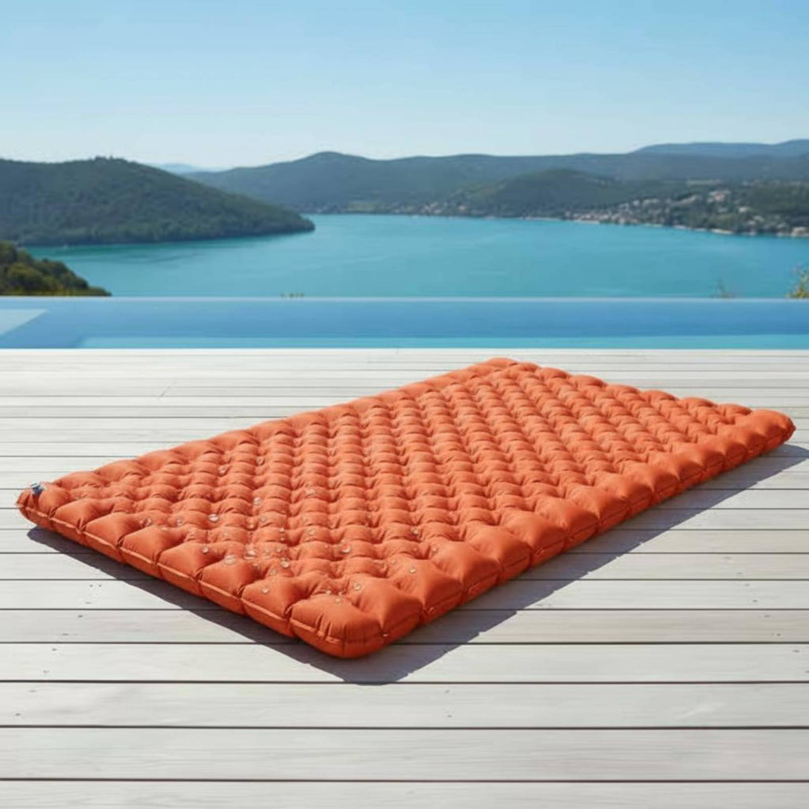 Inflatable Camping Mat Nylon T - Outdoor Camping Rug Waterproof ulasan dan harga