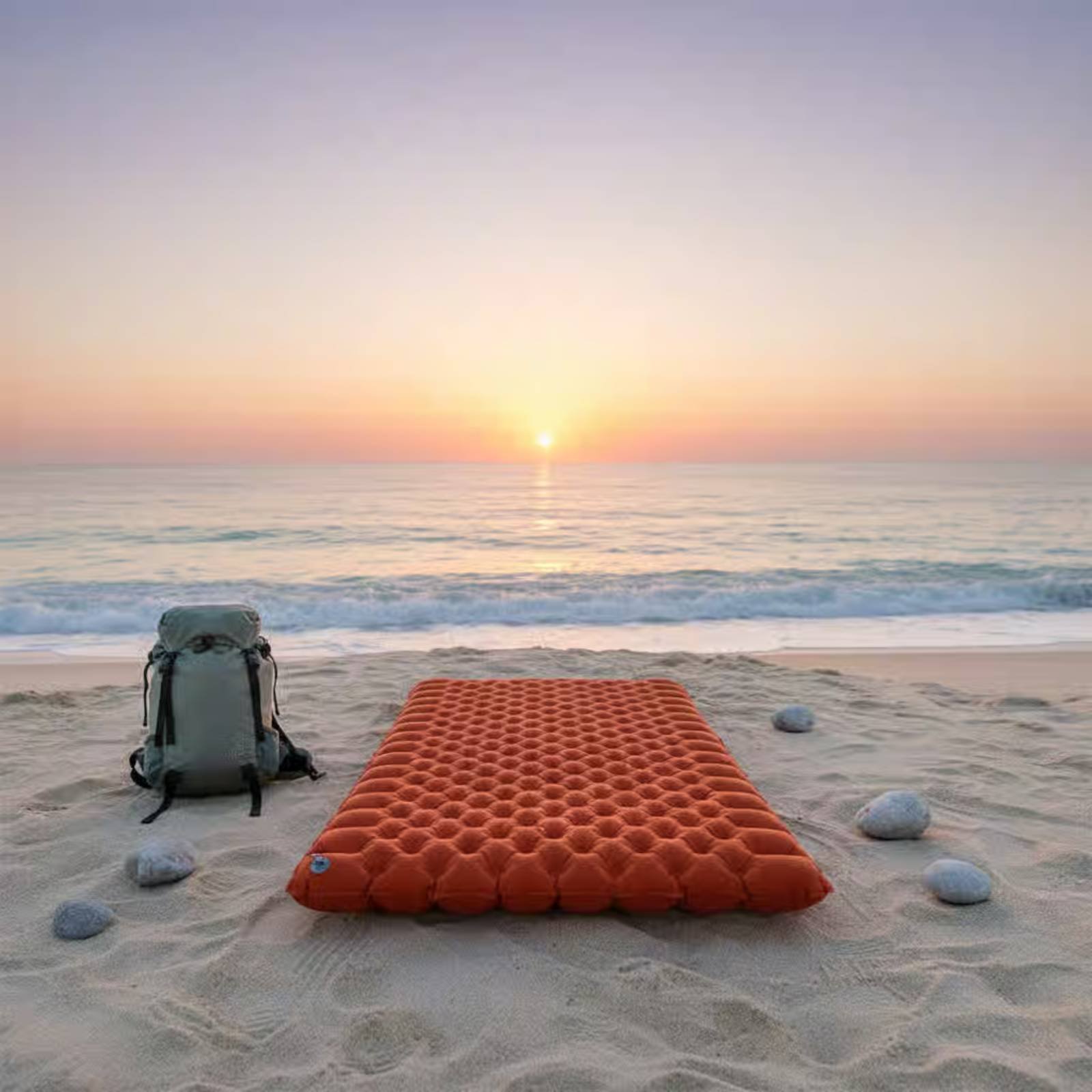 Inflatable Camping Mat Nylon T - Outdoor Camping Rug Waterproof ulasan dan harga