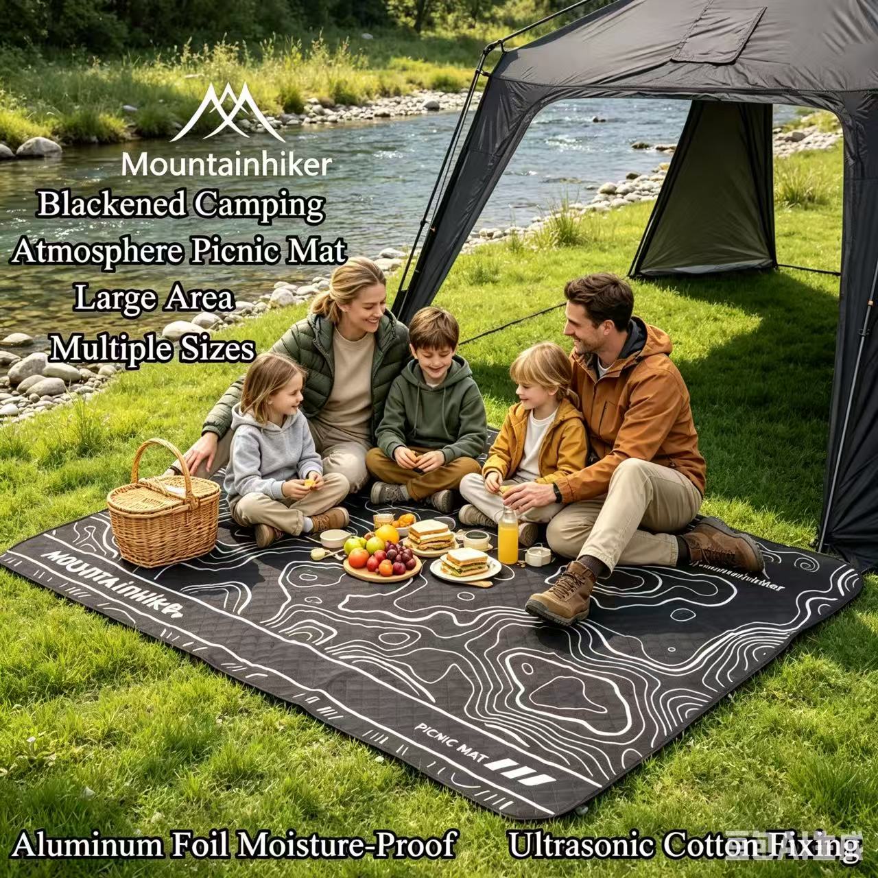 MOUNTAINHIKER Blackened Picnic - Outdoor Camping Mats Large ulasan dan harga