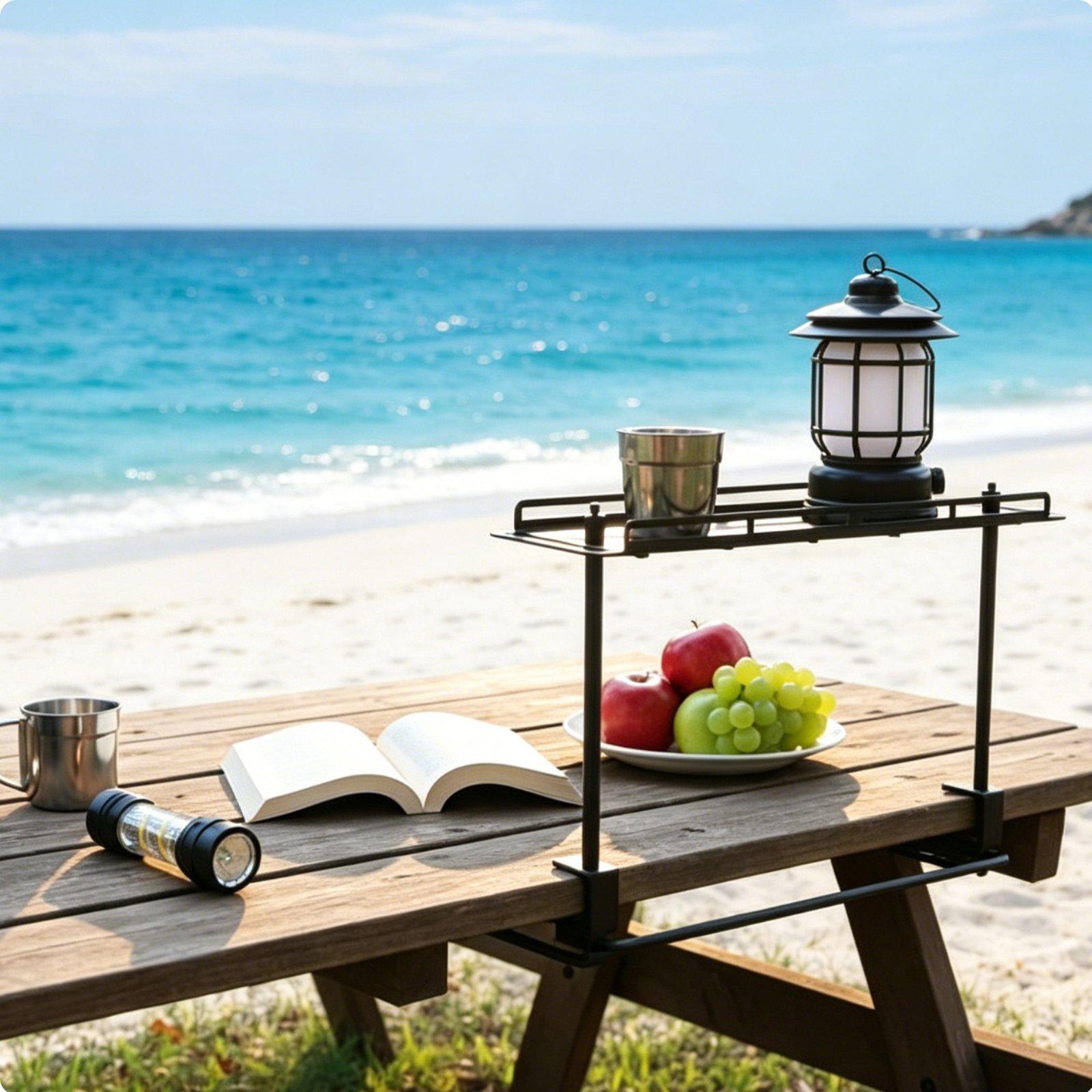 Outdoor Storage Rack Lightweig - Outdoor Camping Table With Storage ulasan dan harga