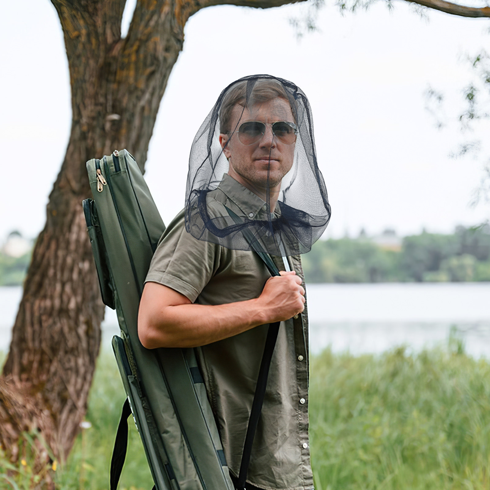 2Pcs Outdoor Head Net Mosquito - Outdoor Camping Hat ulasan dan harga
