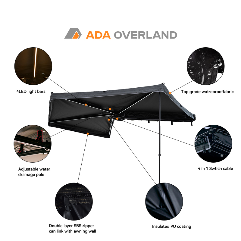 New Design 4x4 Awning Weatherp - Outdoor Camping Car Tent ulasan dan harga