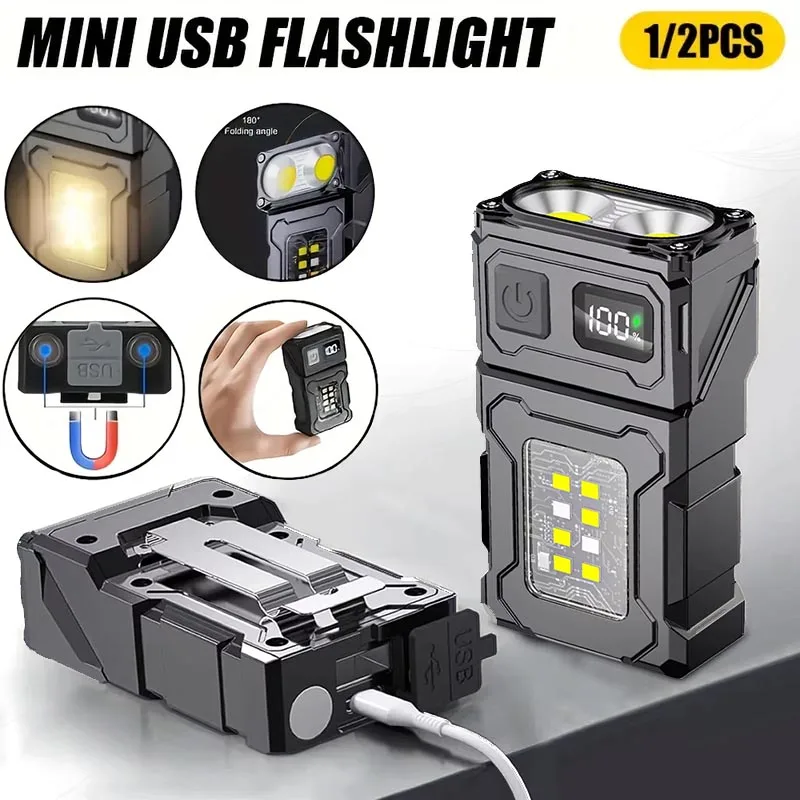 Portable LED COB Flashlight Re - Outdoor Camping Hat ulasan dan harga