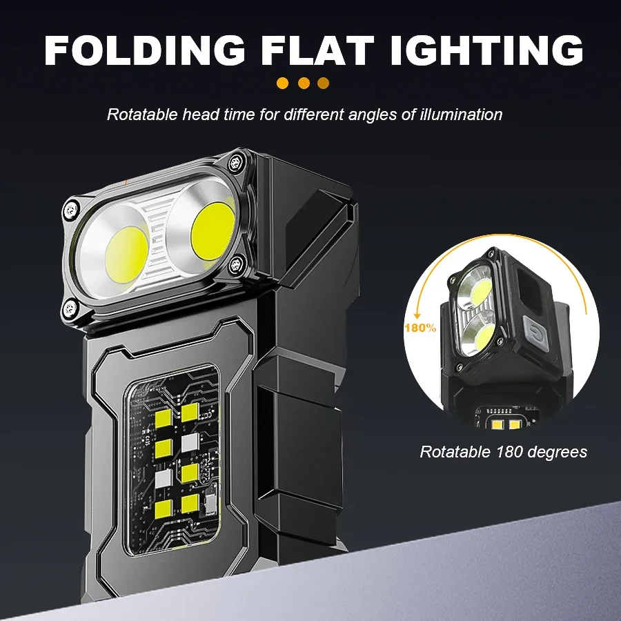Portable LED COB Flashlight Re - Outdoor Camping Hat ulasan dan harga