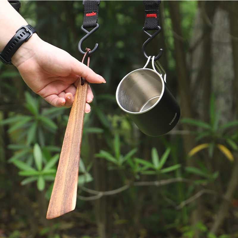 Wooden Spatula Portable Turner - Outdoor Camping Kitchen With Sink ulasan dan harga