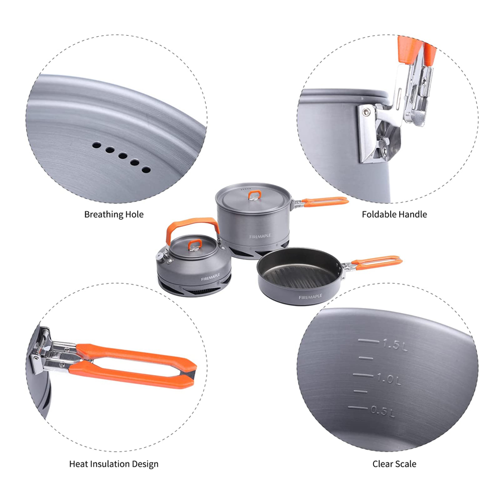 Fire Maple Camping Cookware Ut - Outdoor Camping Dining Set ulasan dan harga