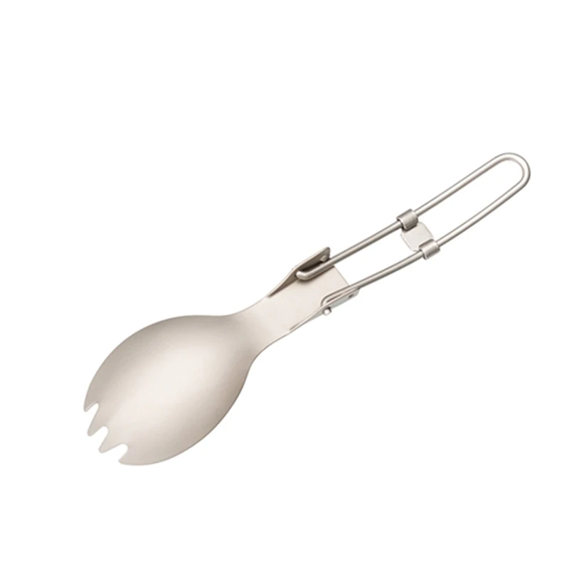 Keith Titanium Spork Foldable  - Outdoor Camping Dining Set ulasan dan harga