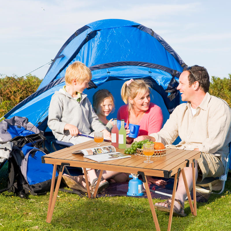 Single Folding Picnic Table 93 - Outdoor Camping Table With Storage ulasan dan harga