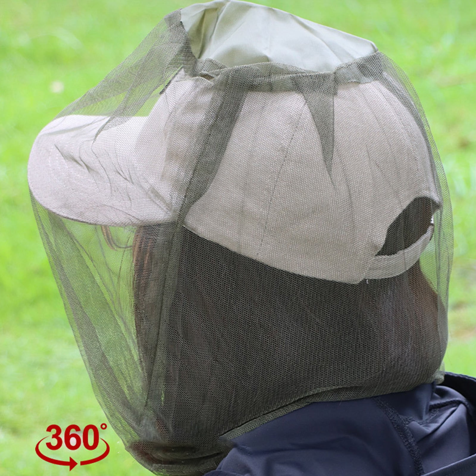 Mesh Head Net Fishing Hat Anti - Outdoor Camping Hat ulasan dan harga